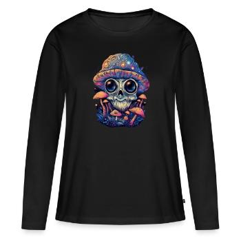 Bouffon Trippy - T-shirt manches longues Premium bio Femme - noir - Devant - Julia (174cm)