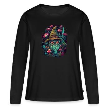 Bouffon Trippy - T-shirt manches longues Premium bio Femme - noir - Devant - Julia (174cm)
