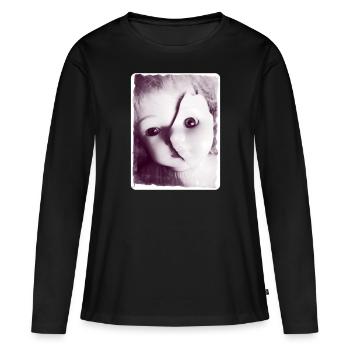 Marionnette brisée - T-shirt manches longues Premium bio Femme - noir - Devant - Julia (174cm)