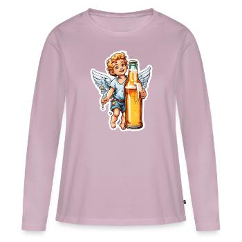 Cupid / Love / Arrow / Heart / Valentine's Day - Women's Premium Organic Long Sleeve Shirt - dusky pink - Front - Julia (174cm)
