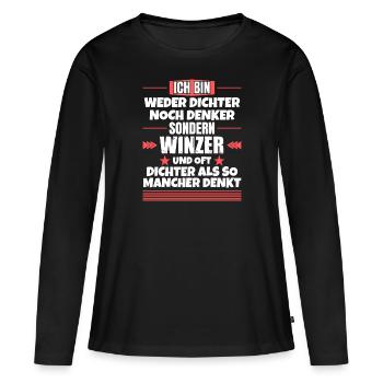 Neither poets nor thinkers, but winemakers - Women's Premium Organic Long Sleeve Shirt - black - Front - Julia (174cm)
