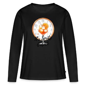 Spritz O'clock - Women's Premium Organic Long Sleeve Shirt - black - Front - Julia (174cm)