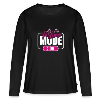 Parfüm Fragrance Perfüm Perfume Parfum Duft - T-shirt manches longues Premium bio Femme - noir - Devant - Julia (174cm)