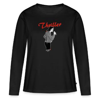 Michael - The Legend - Women's Premium Organic Long Sleeve Shirt - black - Front - Julia (174cm)