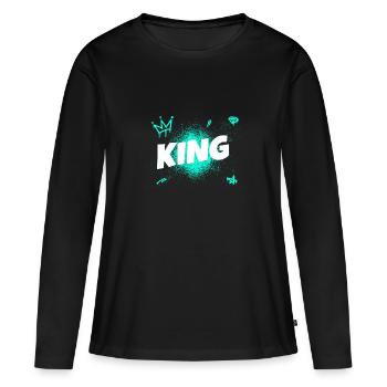 King King Scripture Prover - Women's Premium Organic Long Sleeve Shirt - black - Front - Julia (174cm)