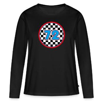 Number 72 - Frauen Premium Bio Langarmshirt - Schwarz - Vorne - Julia (174cm)