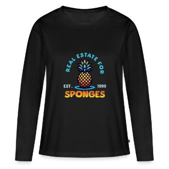 Immobilier pour éponges / Maison Sweet Pineapple - T-shirt manches longues Premium bio Femme - noir - Devant - Julia (174cm)