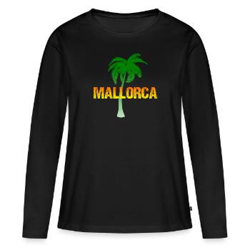 Mallorca - Women's Premium Organic Long Sleeve Shirt - black - Front - Julia (174cm)