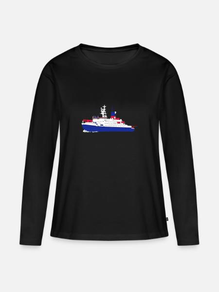 Polarstern - Frauen Premium Bio Langarmshirt - Schwarz