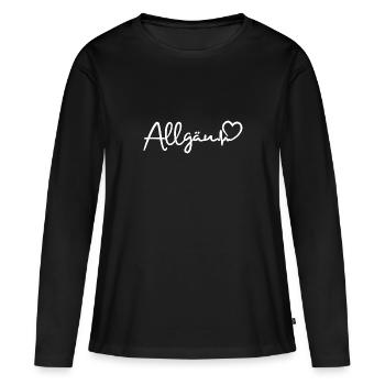 Battements de cœur de l’Allgäu - T-shirt manches longues Premium bio Femme - noir - Devant - Julia (174cm)