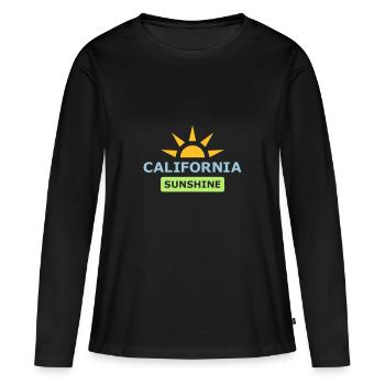 ★ couleurs de conception interchangeables ★ California Sunshine - T-shirt manches longues Premium bio Femme - noir - Devant - Julia (174cm)