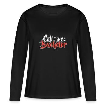 Baccalauréat Réussi Graduation Doctorat Graduation - T-shirt manches longues Premium bio Femme - noir - Devant - Julia (174cm)