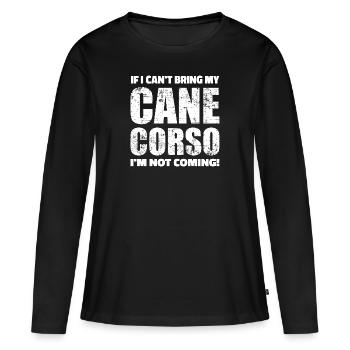Cane Corso - T-shirt manches longues Premium bio Femme - noir - Devant - Julia (174cm)