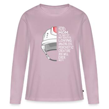 Hockey-Mutter - Frauen Premium Bio Langarmshirt - Altrosa - Vorne - Julia (174cm)