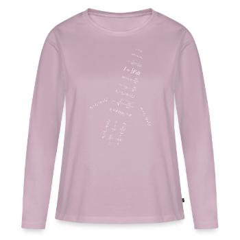 Math formule missile - T-shirt manches longues Premium bio Femme - rose poudré - Devant - Julia (174cm)