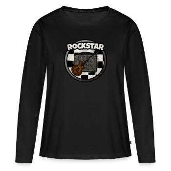 rocker - Women's Premium Organic Long Sleeve Shirt - black - Front - Julia (174cm)