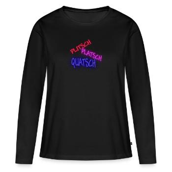 splash splash absurdité sombre - T-shirt manches longues Premium bio Femme - noir - Devant - Julia (174cm)