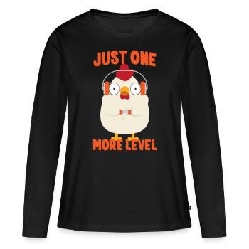 Gaming - Frauen Premium Bio Langarmshirt - Schwarz - Vorne - Julia (174cm)