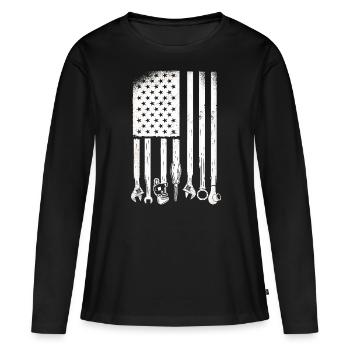 Diesel engine agricultural machinery mechanic locksmith - Women's Premium Organic Long Sleeve Shirt - black - Front - Julia (174cm)
