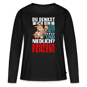 Brazilian Jiu Jitsu Grappling - Frauen Premium Bio Langarmshirt - Schwarz - Vorne - Julia (174cm)