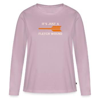 Just a Fletch Wound Archery - Women's Premium Organic Long Sleeve Shirt - dusky pink - Front - Julia (174cm)