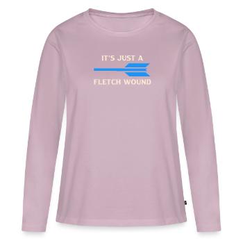 Just a Fletch Wound Archery - Women's Premium Organic Long Sleeve Shirt - dusky pink - Front - Julia (174cm)