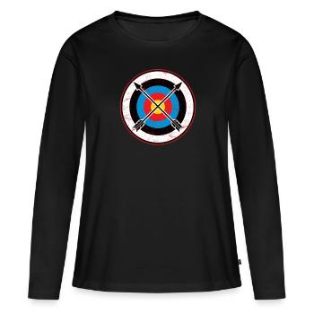 Archer Target Bow Bow Target - T-shirt manches longues Premium bio Femme - noir - Devant - Julia (174cm)