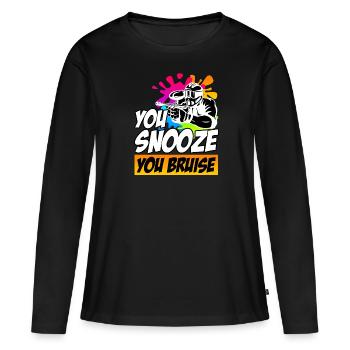 Vous dormez votre Bruise Paintball - T-shirt manches longues Premium bio Femme - noir - Devant - Julia (174cm)