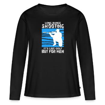 Long Range Shooting - Frauen Premium Bio Langarmshirt - Schwarz - Vorne - Julia (174cm)