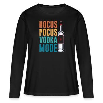 Hokus Pokus Vodka Mode Buveur de vodka - T-shirt manches longues Premium bio Femme - noir - Devant - Julia (174cm)