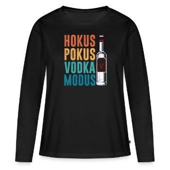 Hokus Pokus Vodka Mode Buveur de vodka - T-shirt manches longues Premium bio Femme - noir - Devant - Julia (174cm)