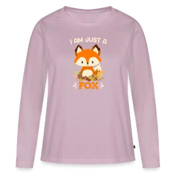 Bin halt ein Fuchs Kinder - Frauen Premium Bio Langarmshirt - Altrosa - Vorne - Julia (174cm)