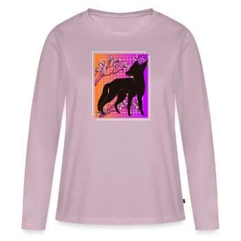 Kiteune japanischer Fuchs - Frauen Premium Bio Langarmshirt - Altrosa - Vorne - Julia (174cm)