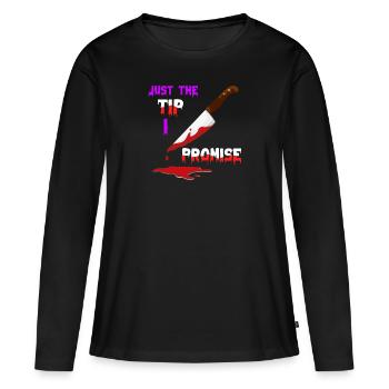 Couteau tueur en série Halloween - T-shirt manches longues Premium bio Femme - noir - Devant - Julia (174cm)