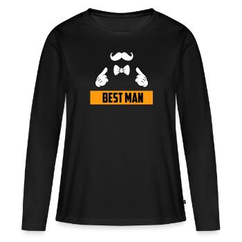 Best man wedding - Women's Premium Organic Long Sleeve Shirt - black - Front - Julia (174cm)
