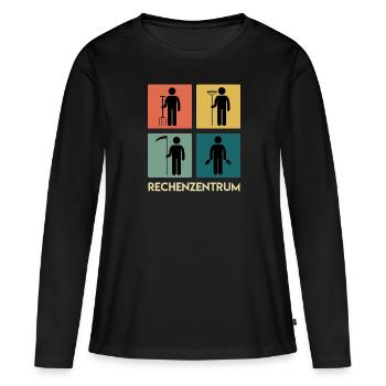 Rechenzentrum Garten Rechen Gärtner - Frauen Premium Bio Langarmshirt - Schwarz - Vorne - Julia (174cm)