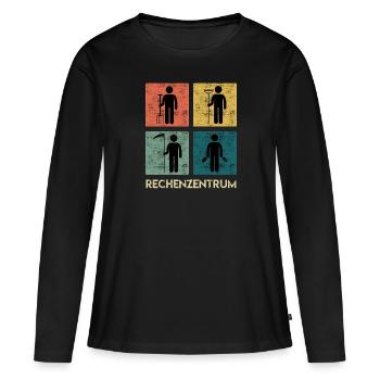 Rechenzentrum Garten Rechen Gärtner - Frauen Premium Bio Langarmshirt - Schwarz - Vorne - Julia (174cm)
