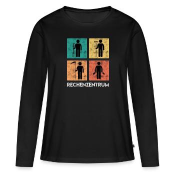 Rechenzentrum Garten Rechen Gärtner - Frauen Premium Bio Langarmshirt - Schwarz - Vorne - Julia (174cm)