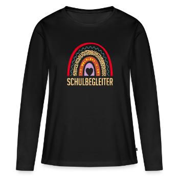 Soutien scolaire Je suis un compagnon scolaire - T-shirt manches longues Premium bio Femme - noir - Devant - Julia (174cm)