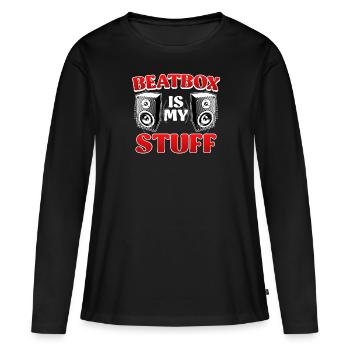 HipHop Beatbox est mon truc de chanteur - T-shirt manches longues Premium bio Femme - noir - Devant - Julia (174cm)