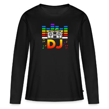Rave Festival Techno Disko DJ Festival - Frauen Premium Bio Langarmshirt - Schwarz - Vorne - Julia (174cm)