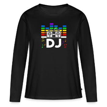 Rave Festival Techno Disko DJ Festival - Frauen Premium Bio Langarmshirt - Schwarz - Vorne - Julia (174cm)