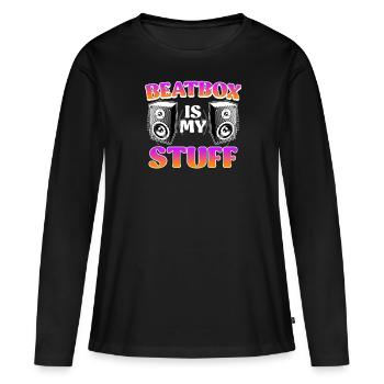 HipHop Beatbox c’est mon truc Chanter - T-shirt manches longues Premium bio Femme - noir - Devant - Julia (174cm)