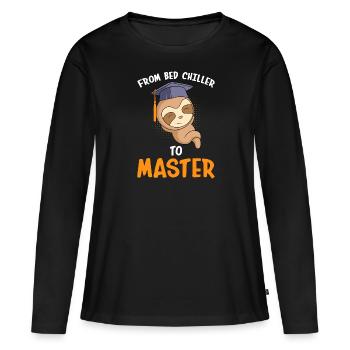 Du refroidisseur de lit au maître 2023 - T-shirt manches longues Premium bio Femme - noir - Devant - Julia (174cm)