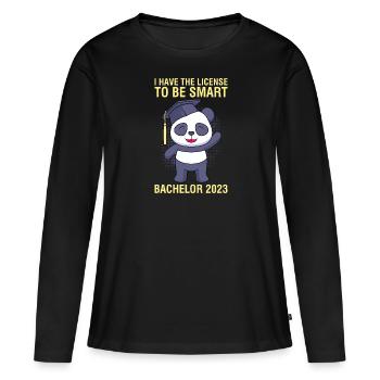 Bachelor 2023 Licence à Clever Shit - T-shirt manches longues Premium bio Femme - noir - Devant - Julia (174cm)