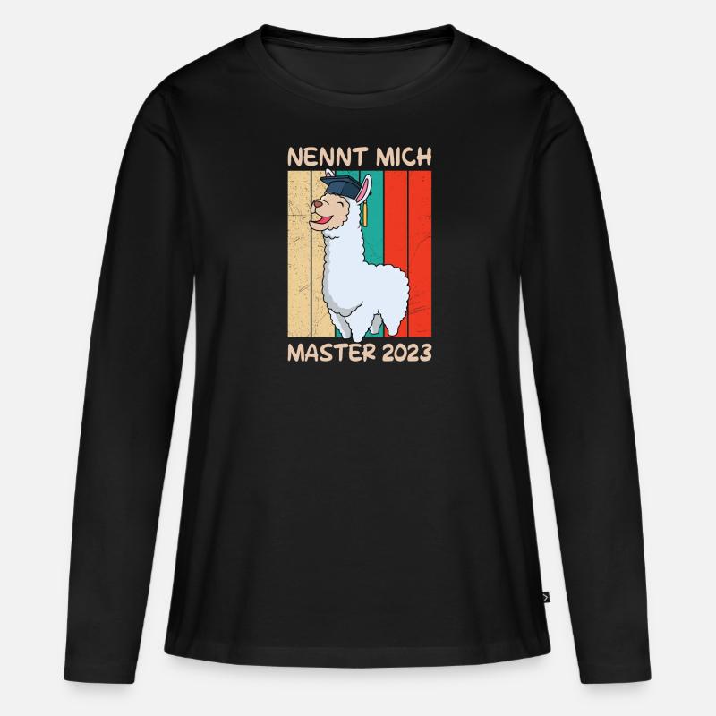 Master Abschluss 2023 - Frauen Premium Bio Langarmshirt - Schwarz