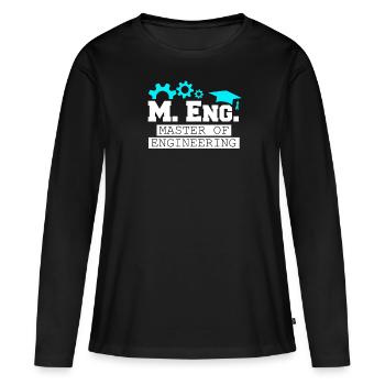 Ich bin Master of Engineering Master Abschluss - Frauen Premium Bio Langarmshirt - Schwarz - Vorne - Julia (174cm)