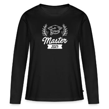 Master 2023 Master's Programme Master's degree - Women's Premium Organic Long Sleeve Shirt - black - Front - Julia (174cm)