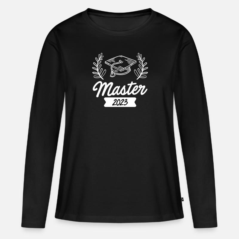 Master 2023 Masterstudium Studium Master Abschluss - Frauen Premium Bio Langarmshirt - Schwarz