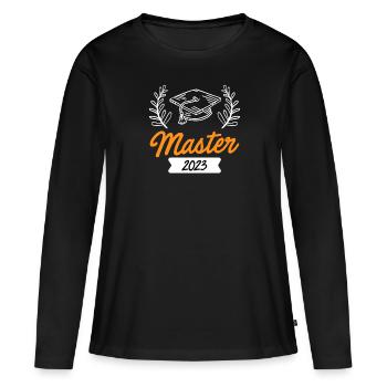 Master 2023 Master's Programme Master's degree - Women's Premium Organic Long Sleeve Shirt - black - Front - Julia (174cm)